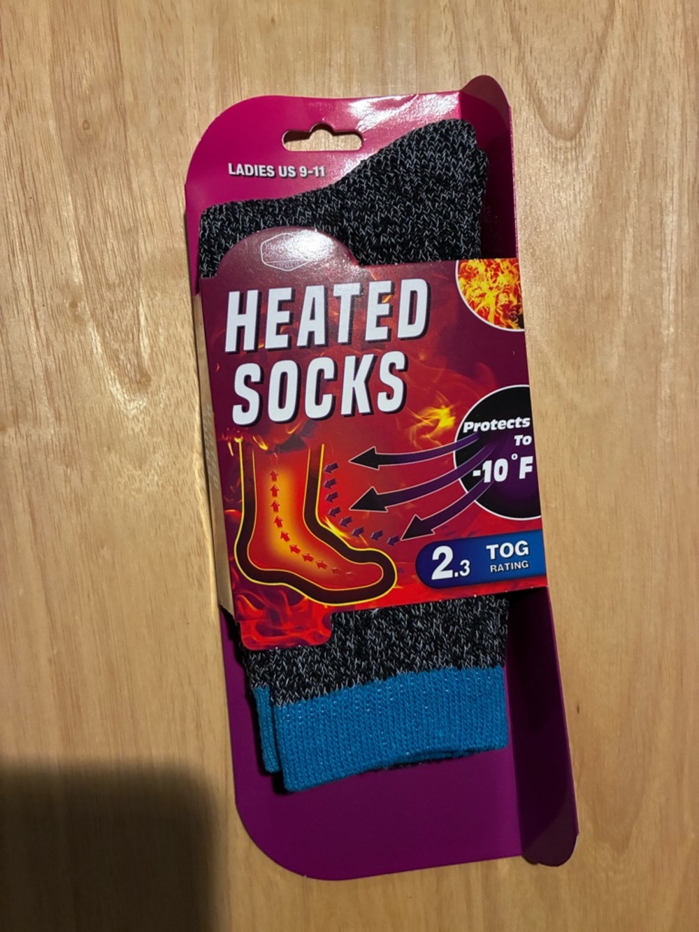 Heated Women's Athletic Socks — Black & Blue Thermal Comfort